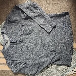 🔴 🔚🔜 SALE Volcom Terry Cloth Longsleeve Henley Shirt